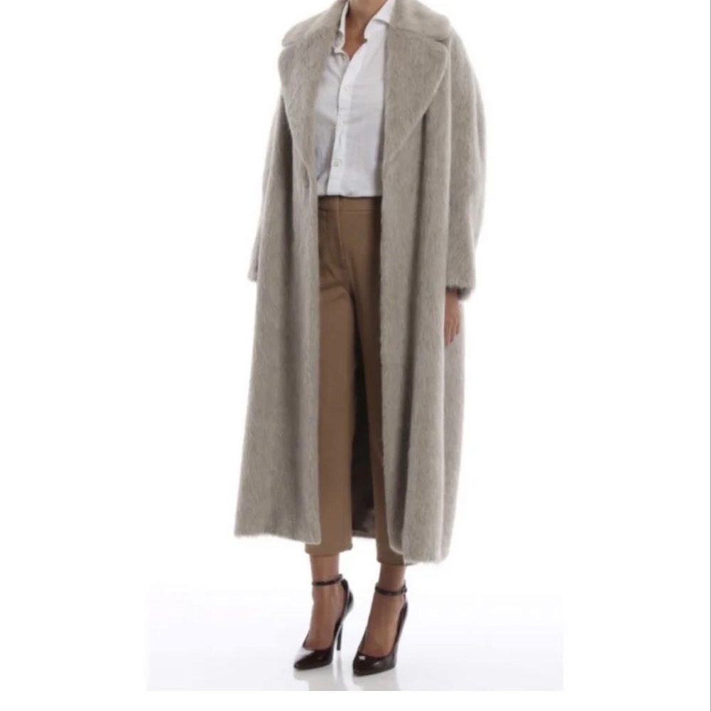 Max mara mohair/alpaca long coat with belt - Picture 7 of 7
